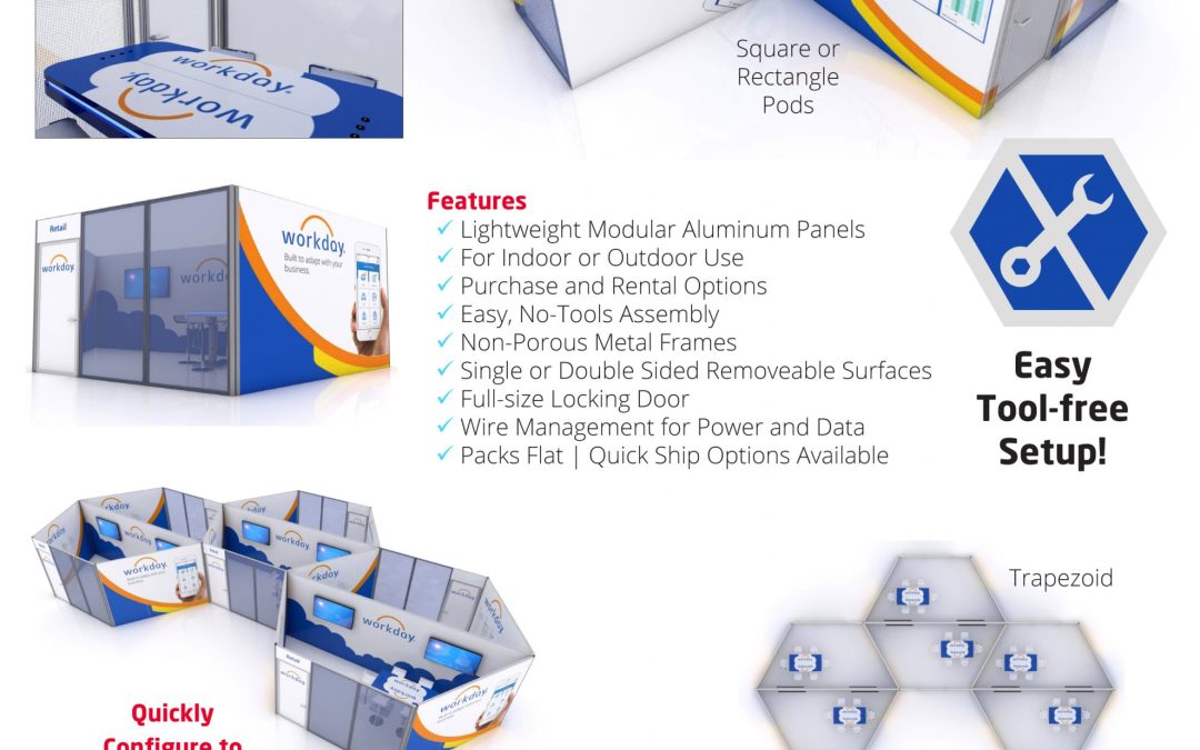 Quick Set-Up Medical Pods and Hand Sanitizer Dispensers